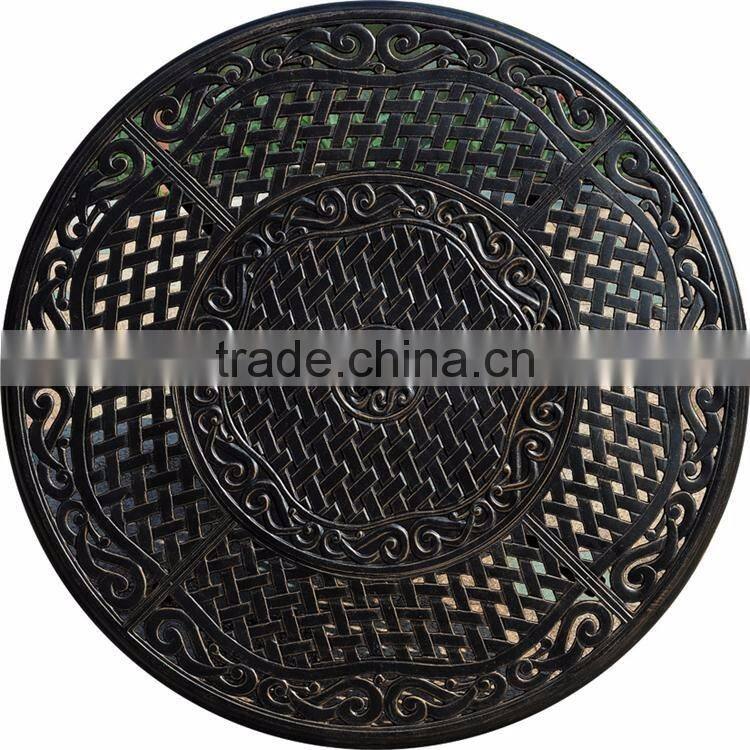 Bronze bbq table and chairs aluminium garden furniture