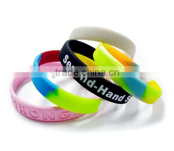 Cheap advertising Camouflage silicone wristband
