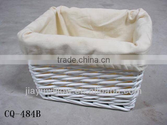 WILLOW WICKER LAUNDRY BASKET WITH HANDLES NATURAL COLOR LAUNDRY BASKET