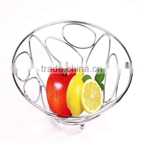 Wholesale Hot Sale Semicircle Stainless Steel Fruit Basket,Fruit Basket BSCI