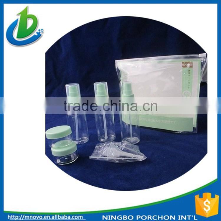 2016 new cheap hot sale plastic travel bottle set