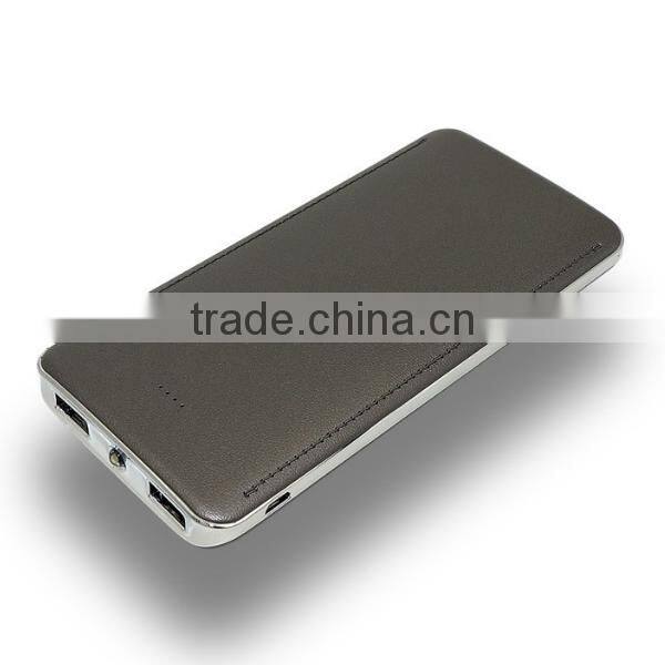 13000mAh Leather finish Power Bank mobile phone charger