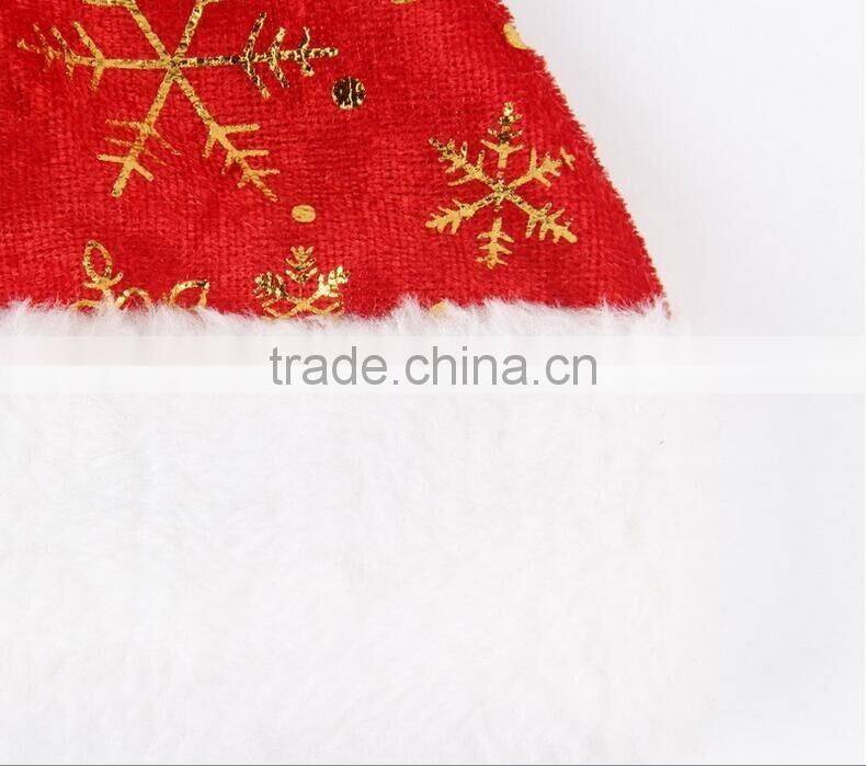 2016 Hot Slae Santa Claus Hat For Adults Snowflake Painted Party Christmas Dancing Hat