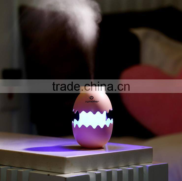 Mini Egg Shape Humidifier With USB Charge, Air Fresh Purifier Control by Tourch Switch For Office