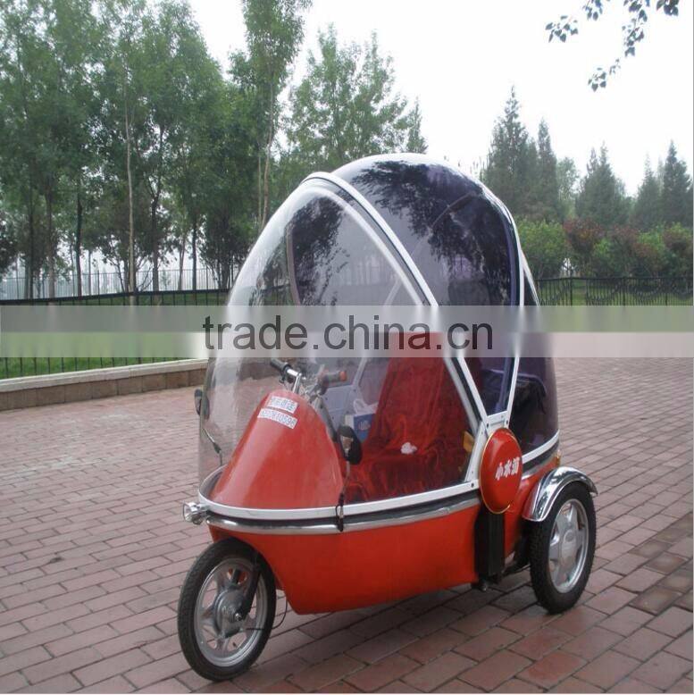 Tiny drop tricycles full closed Pickup Type electric mobility scooter with passenger seats for wholesale