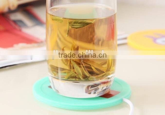 Supply fashion Small drunk doll Silicone USB electric heating keep warm dish / insulation mat