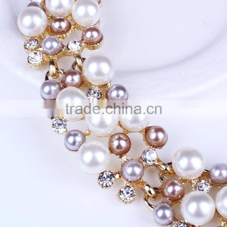 2015 Latest Jewelry Set fashion alloy pearl jewelry set