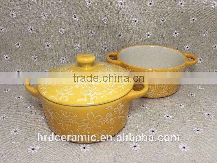 The hot sale ceramic soup pot/restaurant cheap ceramic soup pot