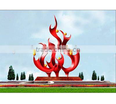 Outdoor Large City Stainless Steel Sculpture Steel Garden Statues