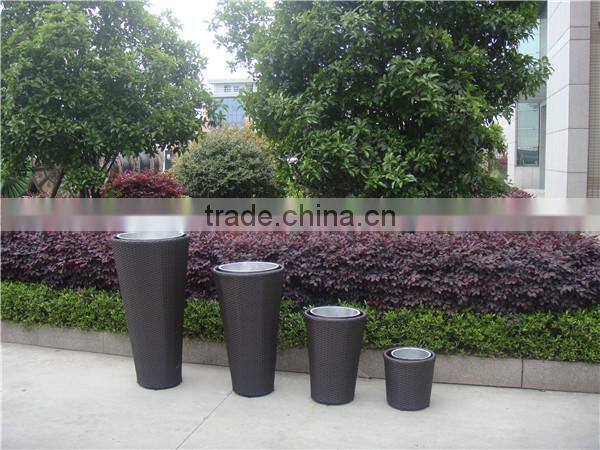 2015 Wicker garden round flower pot