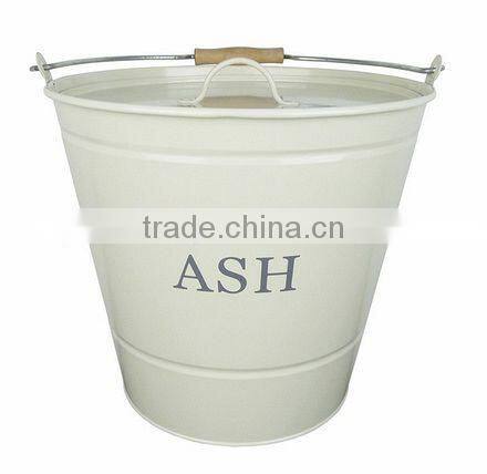 Fireplace Tools Metal Black Coal Bucket Ash Holder With Metal Shovel