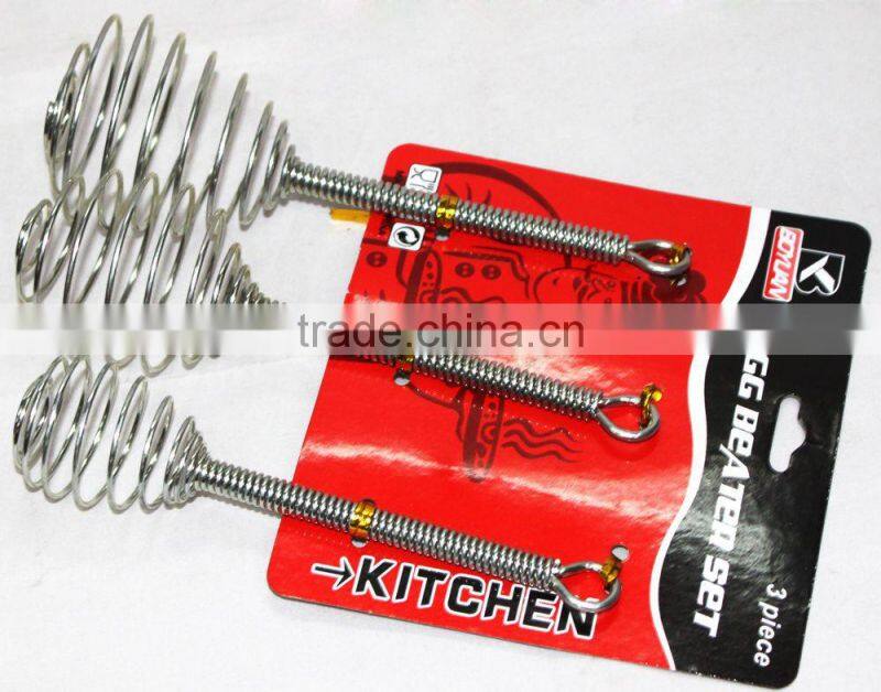 3pcs stainless steel kitchen whisk tools egg beater