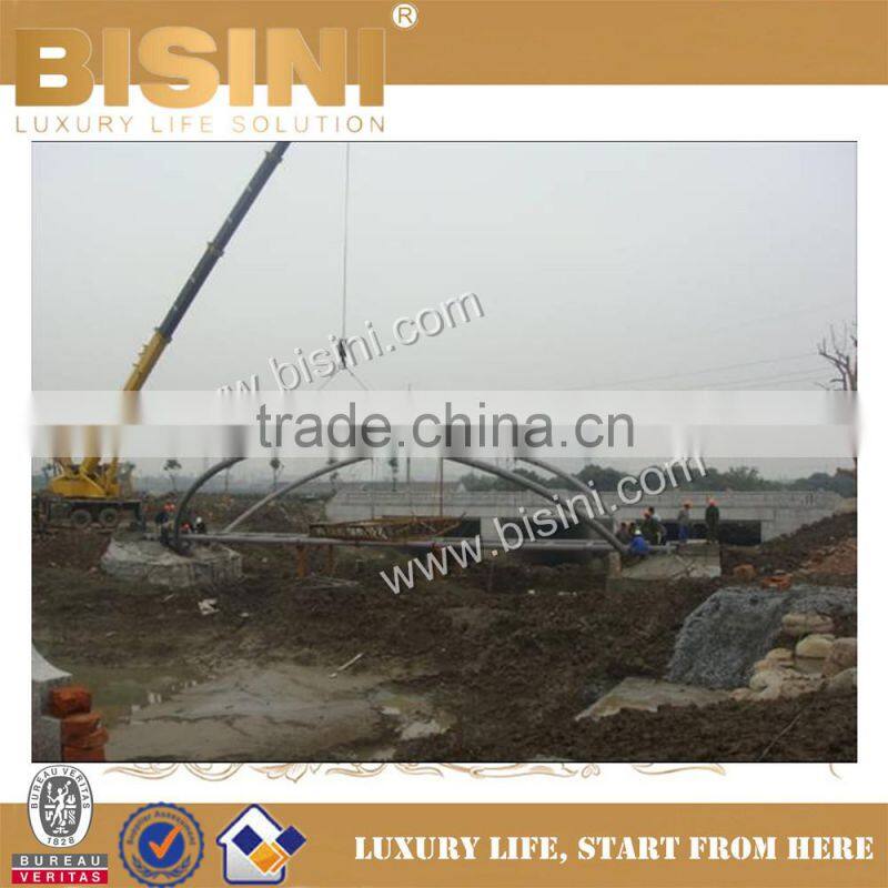 Present Construction for Steel Structure Landscape Bridge, Design Double Half-moon-shaped Steel Bridge (BF08-Y10044)