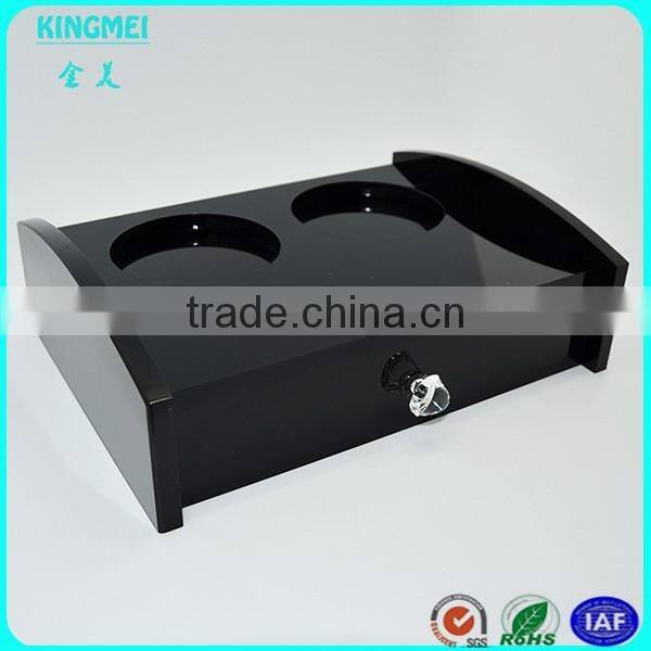 Acrylic 5 star hotel amenity tray, hotel black acrylic amenities tray, bathroom amenities tray