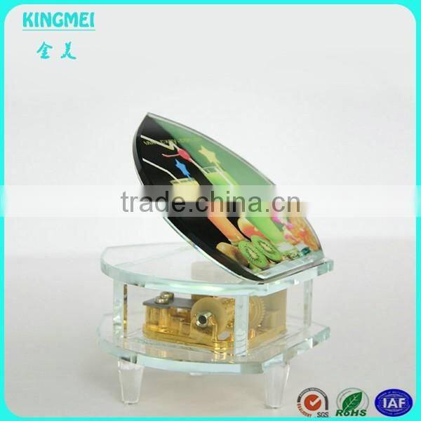 Hot Sale Noble Purple Crystal Piano as Wedding Souvenirs or Birthday Gifts