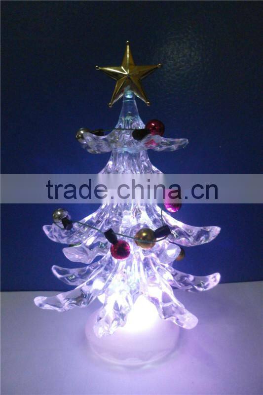 Dongguan acrylic Mimi Christmas tree with USB music lighting