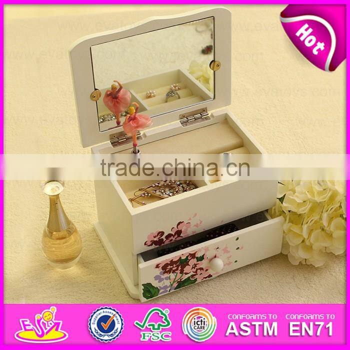 Handmade lovely wooden jewelry organizer W09E018-S