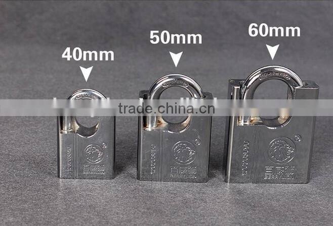 Good design half raised shoulder padlock with 4 keys