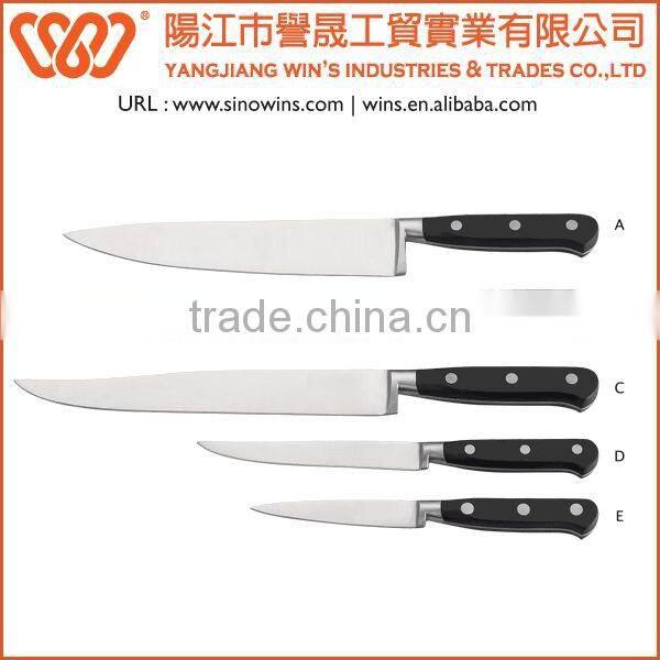 High quality 5pcs plastic handle kitchen knife set