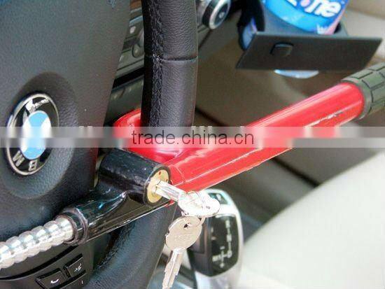 ATLI high quality red color car steering wheel lock