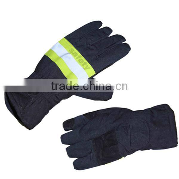Navy blue fire retardant fabric new 02 type Cotton fabric fire fighting gloves