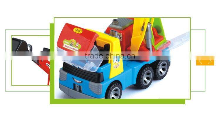 New design plastic cartoon friction super truck toys for kids