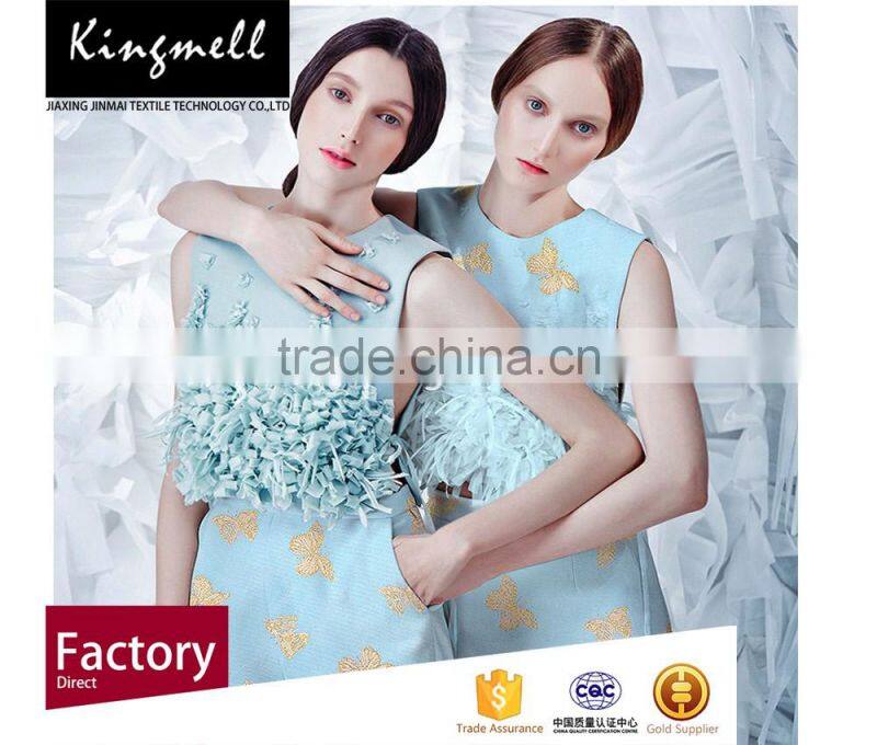 Fashionable jacquard brocade polyester fabric for garment