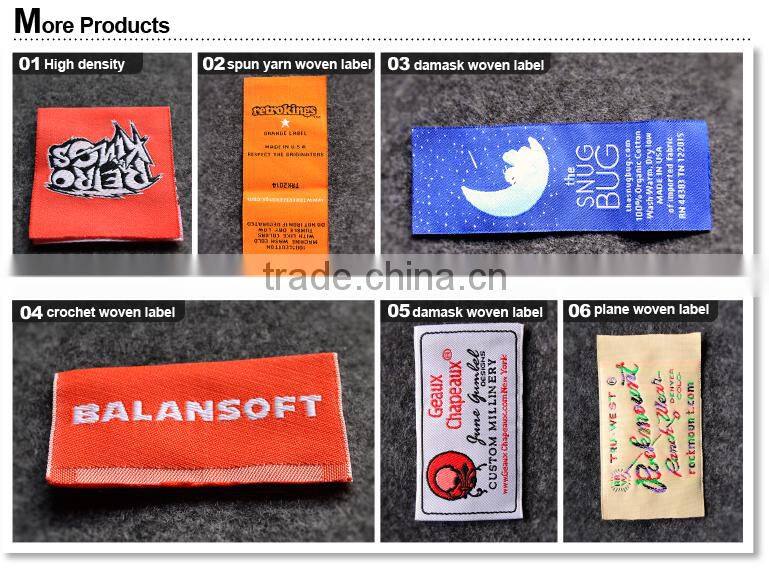 Black and White Color High Quatity Shirt Woven Label