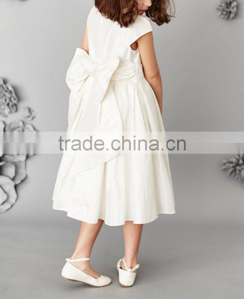 Child Bow Ivory Premium Bridesmaid Wedding Dress HSD8133