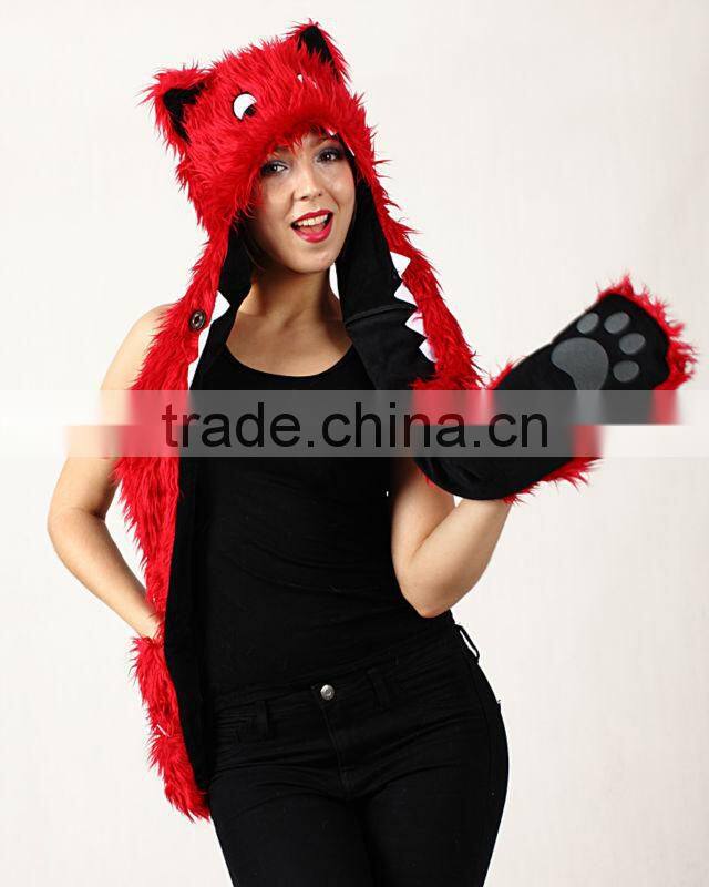 Faux Fur Monster Cap and Hat Scarf Snapback Wholesale