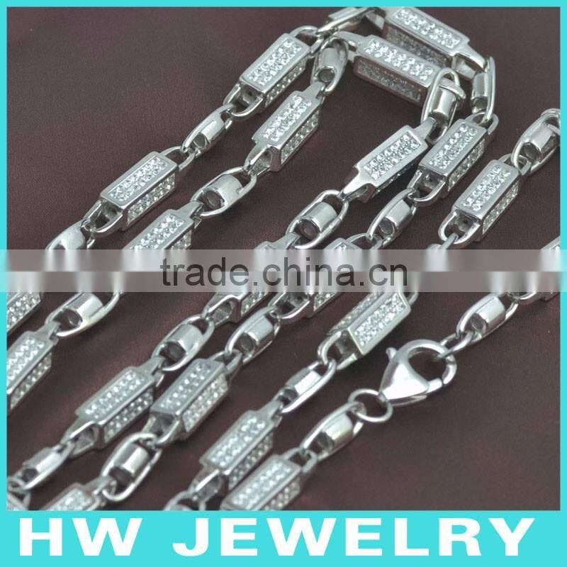 Bullet chain, 36inch, bling bling jewelry necklace, hip hop men necklace,, ice out jewelry,HWNE90318