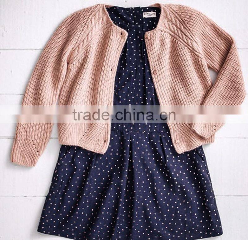 High Quality Child clothes kid sweater baby girl cardigan (BKNB29)