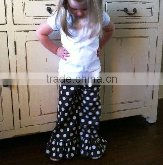 New Fashion girls jean ruffle pants,children's demin jeans pants with ruffle