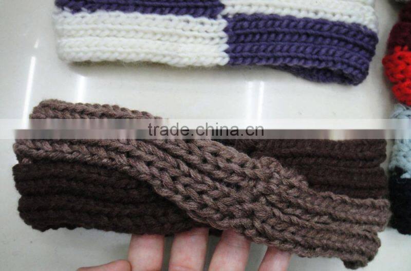 Fashion new women stylish bow Hot knitted acrylic designer winter headband