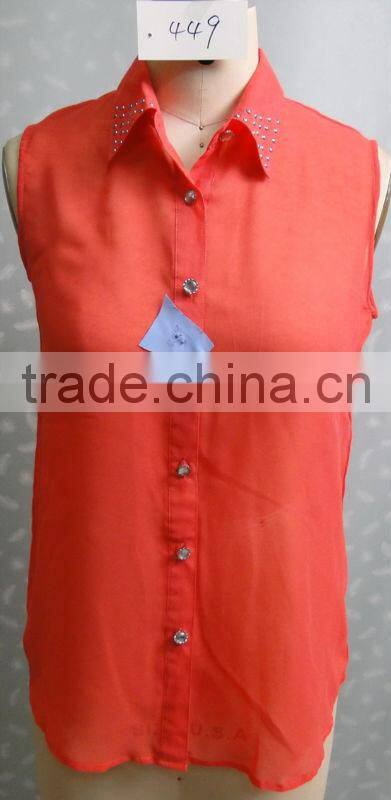 Ladies chiffon blouse designs and ladies shirt