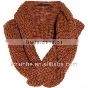 flat machine girls fashion plain color knitted neck warmer scarf