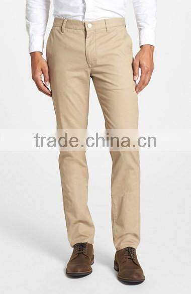 OEM Wholesale Tailored Fit Washed Cotton Pants Trousers