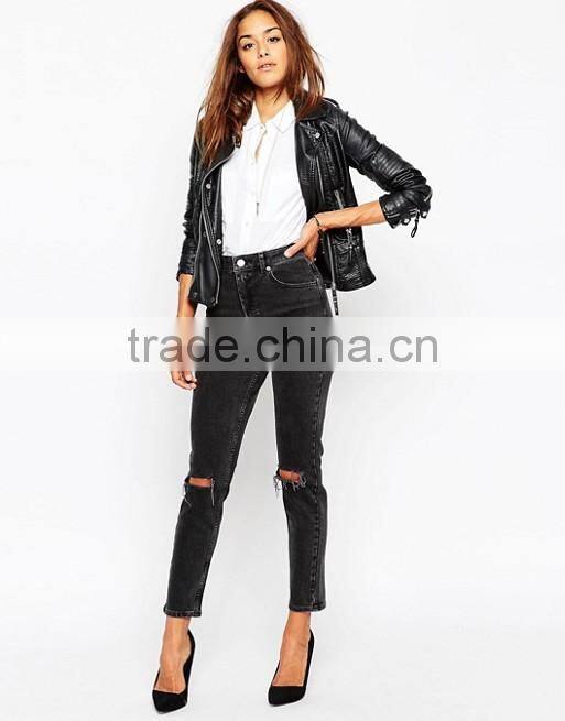 new model jeans pants wholesale china ripped damaged jeans