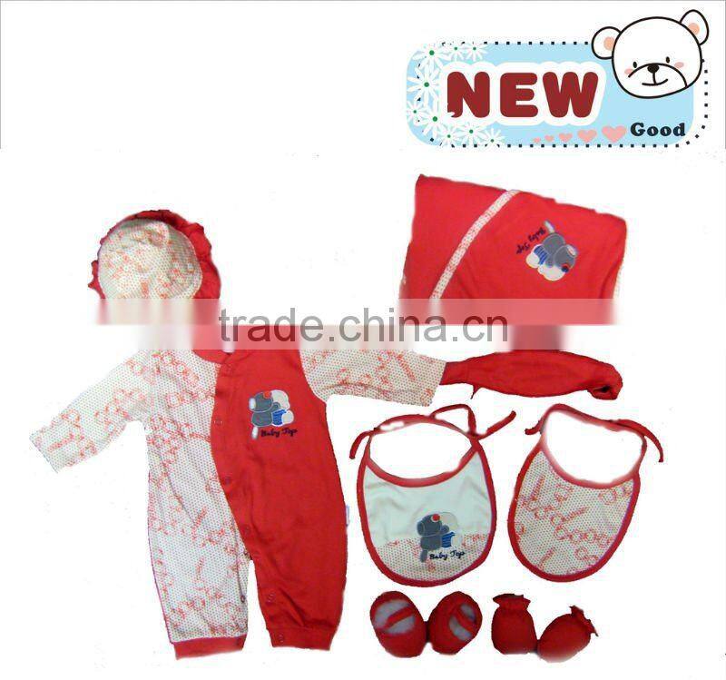 High Quality Latest Lovely Cotton NewBorn Baby Clothing Gift Set With Box Package