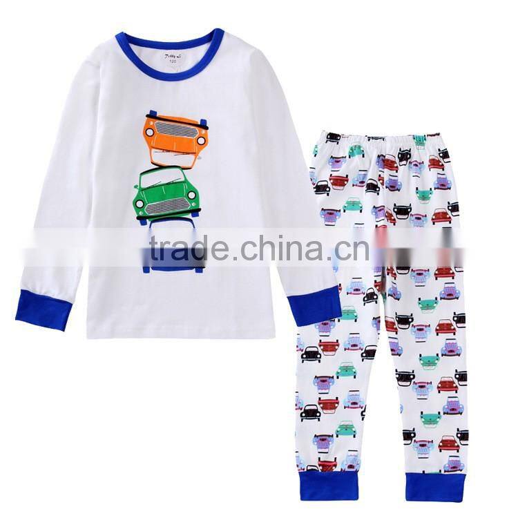 S16064A wholesale cotton children pajamas set two pieces sleepwear
