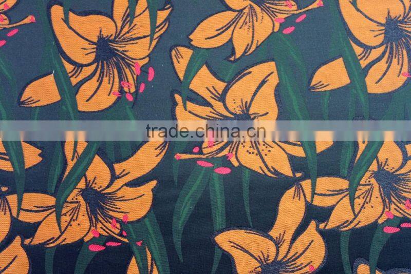 Wholesale jacquard polyester fabric for women, high quality fabric