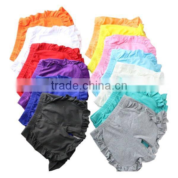 2017 new fashion baby boutique wholesale girls ruffle shorts new style shorts