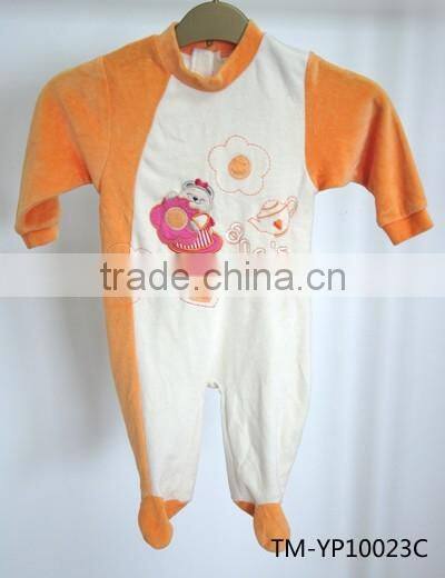 Wholesale flannel newborn baby jumpsuit