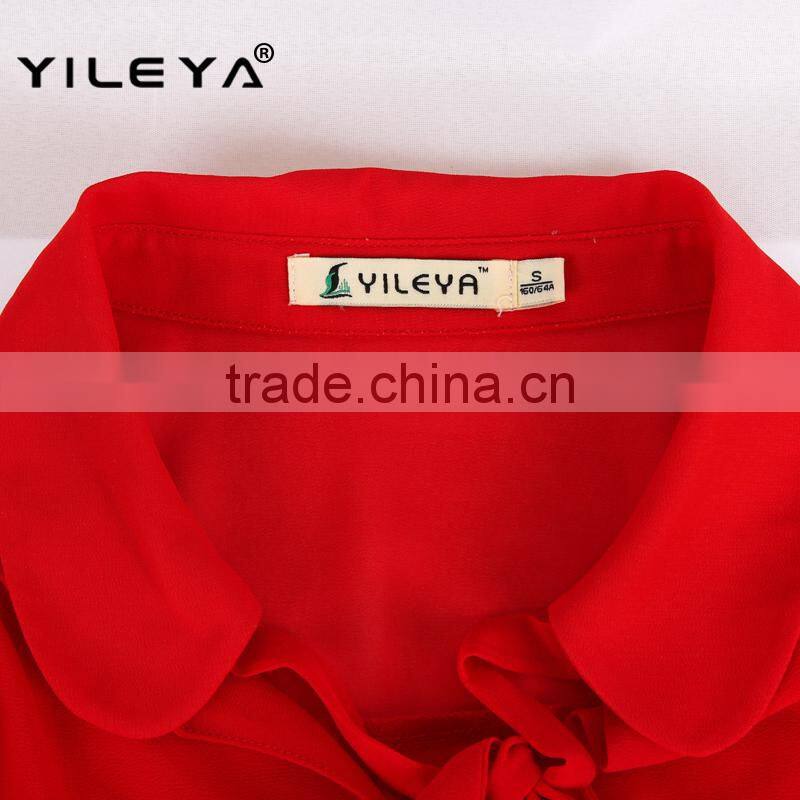 cute collar designed fashionable casual long sleeve women fashion blouse shirts