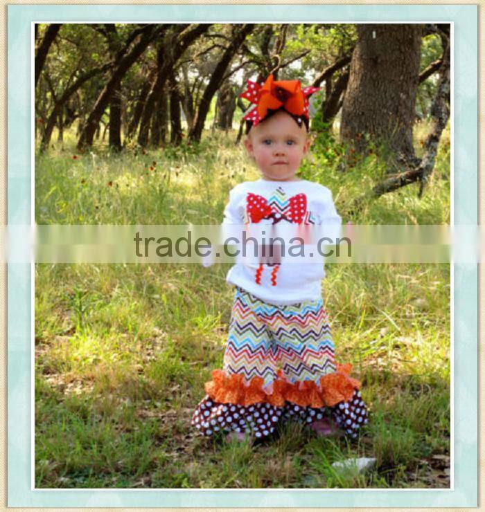 ibear baby girls clothing set boutique thanksgiving hotsale china yiwu girls clothing sets ruffle wonder kids clothing sets