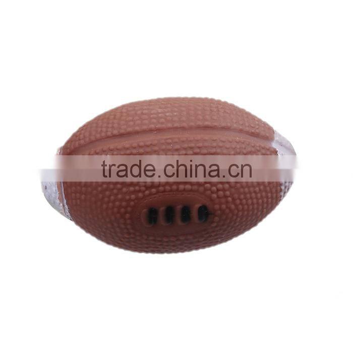 Vinyl Giggle Ball Training Chew Sound Activity Squeaky Toy NFL Football Brown