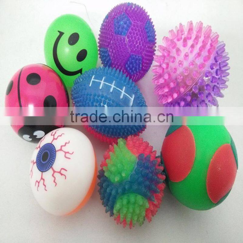 Halloween scary flashing rubber ball