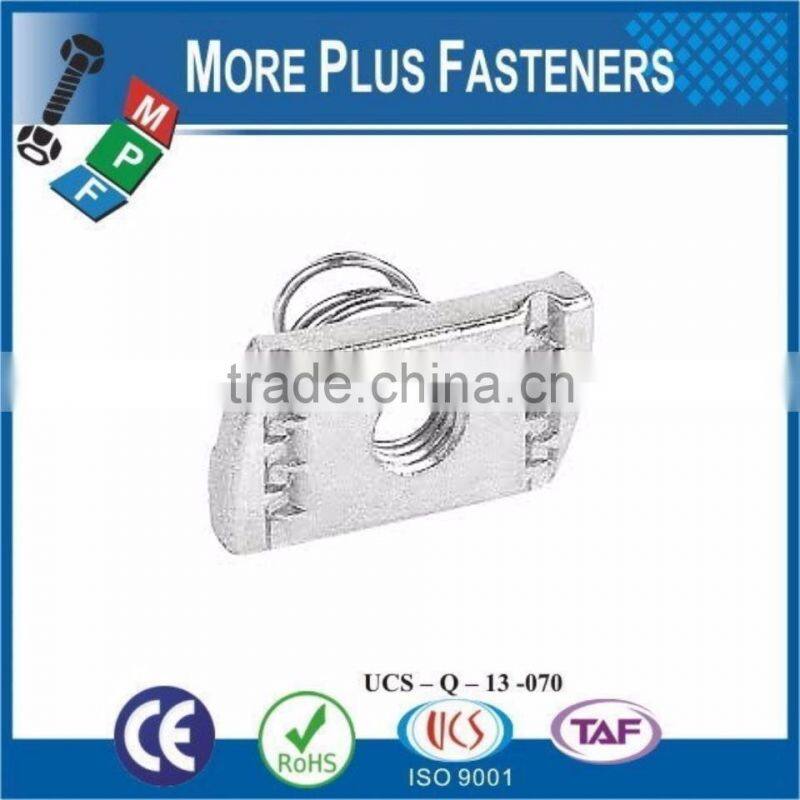 Made in Taiwan Short Unistrut Stainless Steel Spring Nut