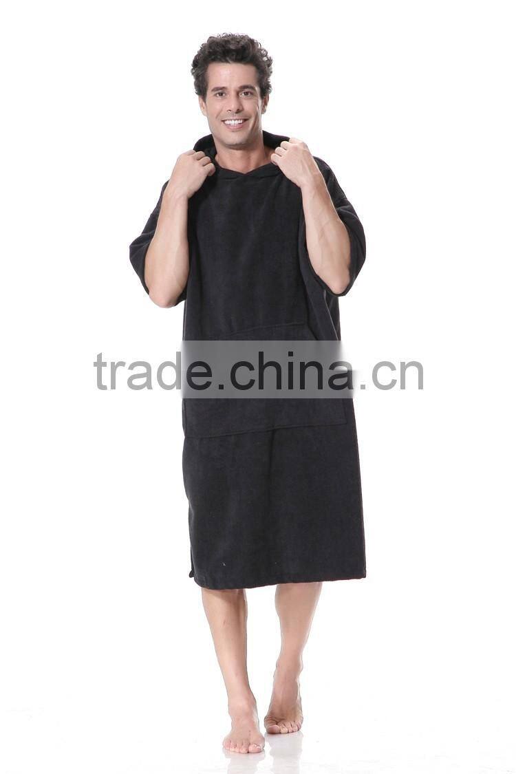 Poncho style hooded towel surf poncho adult towel poncho