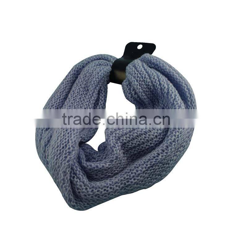 Wholesale 100% polyester jacquard knitted circle scarf